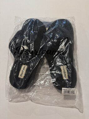 Dearfoams Women's Black Slippers Size XL (11-12) New Sealed